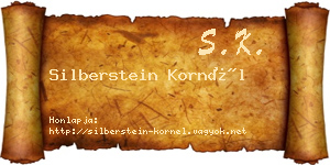 Silberstein Kornél névjegykártya